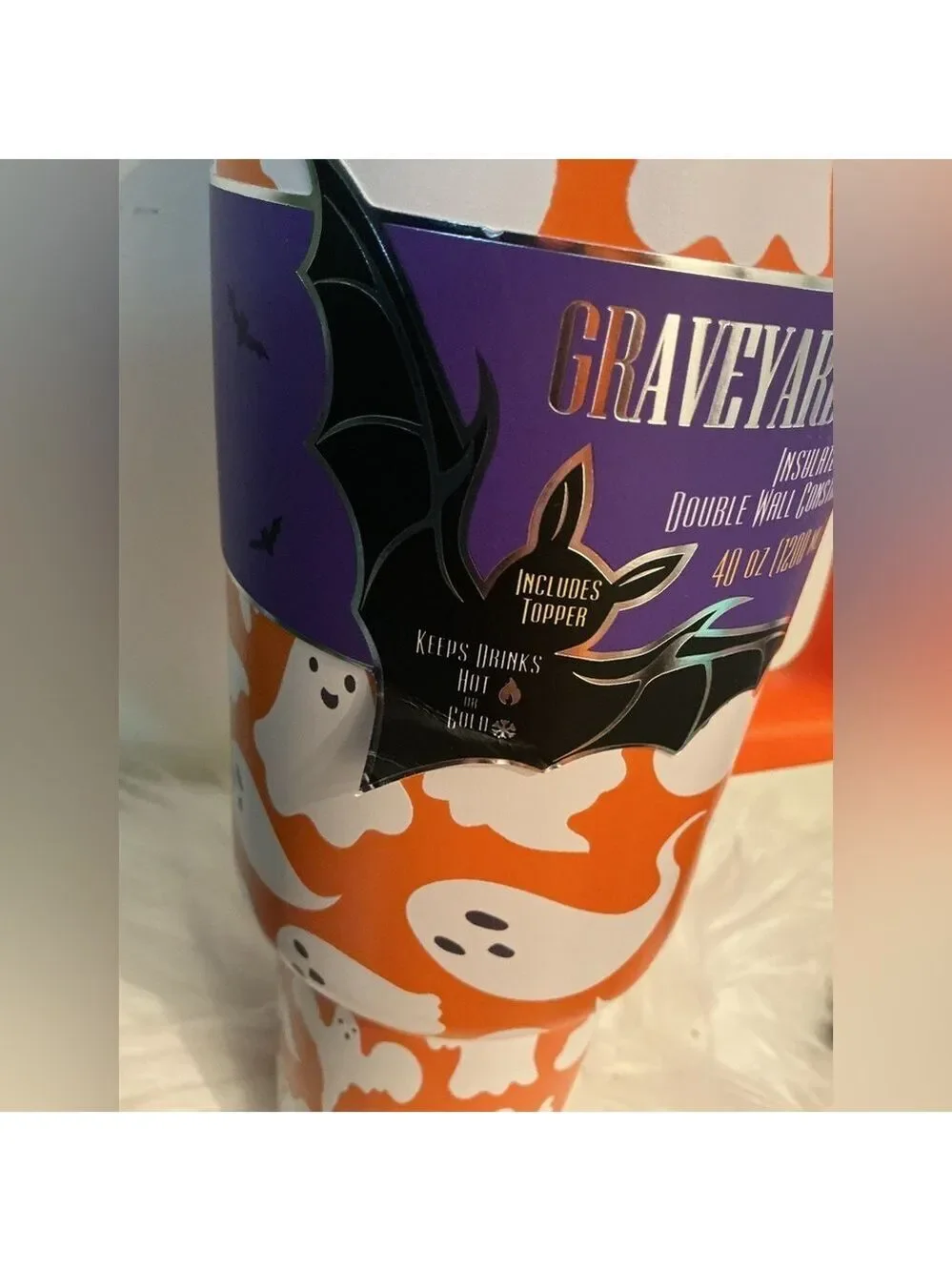Graveyard Designs 40 ounce stainless steel hot cold tumbler